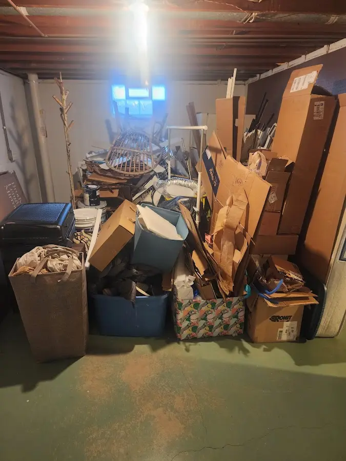 Roll-off dumpster container at job site for Roll Off Dumpster Rental in Lakewood